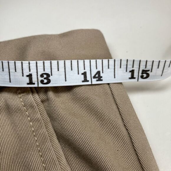 LAND’s END Sz 12 Dress Pants Khaki Preppy School Uniform Pants - Picture 3 of 8